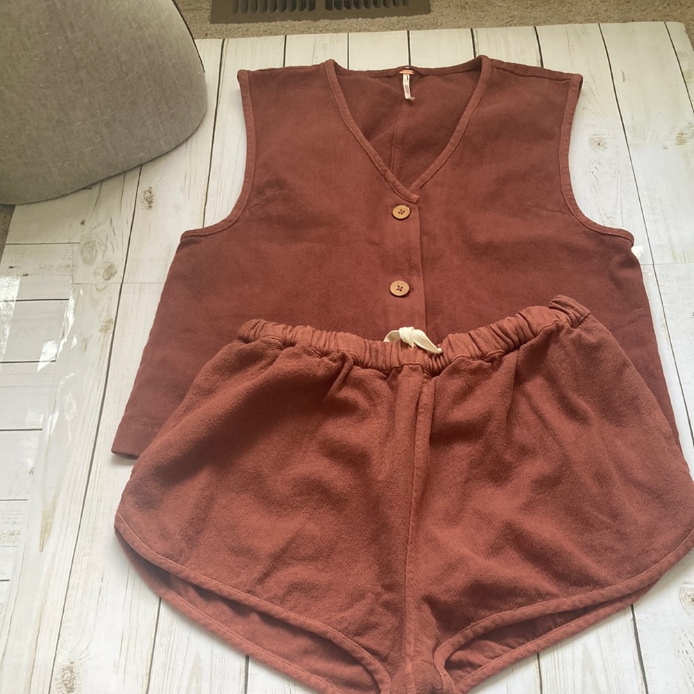 Free People So Fresh Vest Set